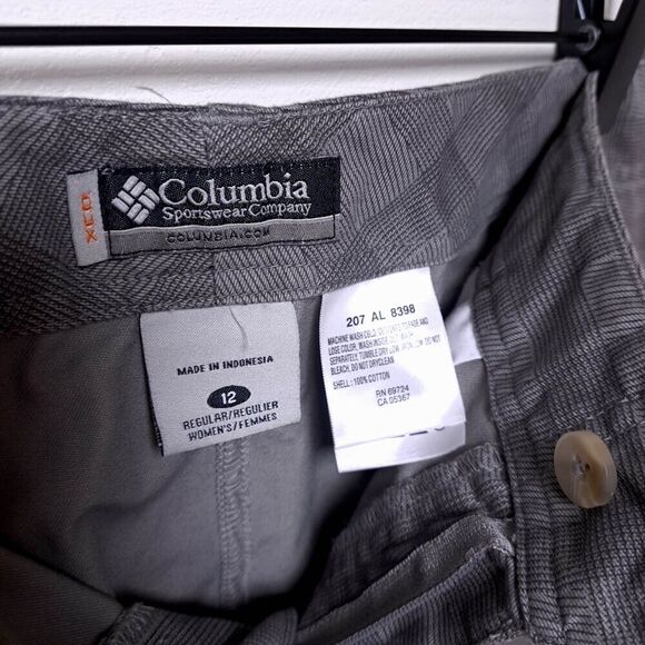 Columbia XCO Women's 12 Columbia Authentic Fit Gray Plaid Slacks Pants - Picture 6 of 10
